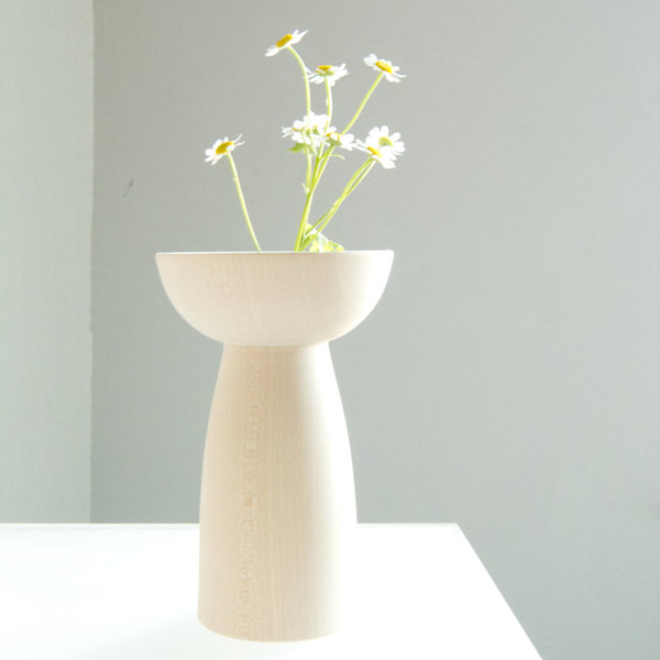 handgedrechselte Vase und Kerzenhalter ‣ "Duo" Ahorn